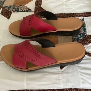 Women's Red Slide Sandals